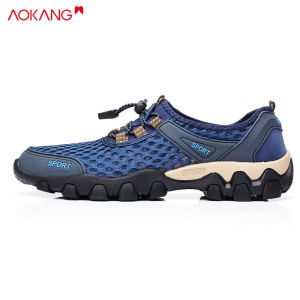 AOKANG Store รองเท้าผ้าใบผู้ชาย รองเท้าเดินป่า รองเท้าลุยน้ำ รองเท้ากีฬาผ้าตาข่าย ลุคสปอร์ต