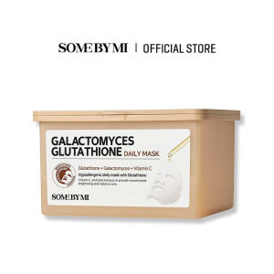 Some By Mi Galactomyces Glutathione Triple Brightening Daily Mask Bucket Glutathione + Galactomyces + Vitamin C Hypoallergenic Sheet Mask 4 Core Benefits Brightening Moisturizing Radiance Smooth Texture Disposable