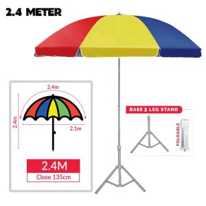 Foldable Triangle Leg Stand for 2.4M Rainbow Parasol Umbrella Kaki Payung Besar Outdoor Beach Umbrella Base Holder
