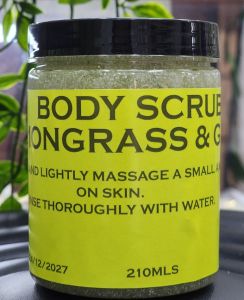 Handmade Lemongrass and Ginger Scrub for Skin Relaxing and Energizing