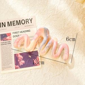 🔥🔥🔥adae Phụ Nữ Tóc Claw Sóng Hình Dạng Gradient Màu Chống Trượt Mạnh Mẽ Claw Mịn Trọng Lượng Nhẹ Chống-Phá vỡ Tóc Cố Định Công Cụ Tóc