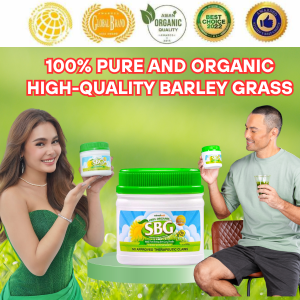 SBG Barley Grass Powder ( Jar 240 grams) –100% Organic Barley for Better Sleep & Immune Boost