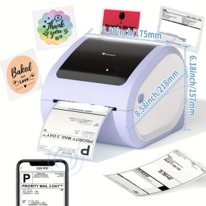 เครื่องพิมพ์ใบปะหน้า Phomemo D520-BT เครื่องพิมพ์สติ๊กเกอร์  บาโค้ด USB+Bluetooth A6 Thermal Label Printer เครื่องพิมพ์ฉลากสติกเกอร์บาร์โค้ด