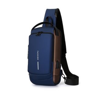 B0166 Men bags Mens motorcycle bag shoulder bag trend new simple sportscasualmessenger bagSling bag