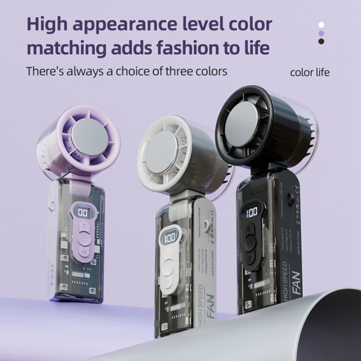 Mini Handheld Mute Fan Semiconductor Refrigeration Cooling Portable Air Conditioner Battery USB Rechargeable Fan Outdoor