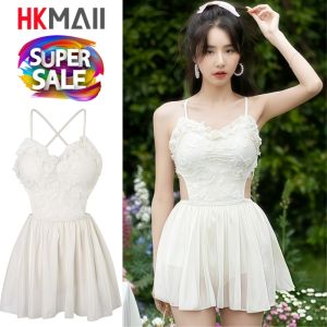 ชุดว่ายน้ำกระโปรงผู้หญิง สีขาว ใส่เดินถ่ายภาพริมชายหาด ขนาดสินค้า รอบอก26นิ้ว รอบเอว24นิ้ว ยาว23นิ้ว (ขนาดก่อนยืด) สินค้าพร้อมส่ง