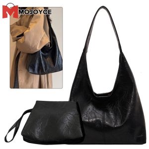Mojoyce Phụ Nữ Giản Dị 2Pcs Túi Xách Và Bộ Túi Đeo Vai Trọng Lượng Nhẹ Satchel Túi hobo Cho Hàng Ngày đi lại