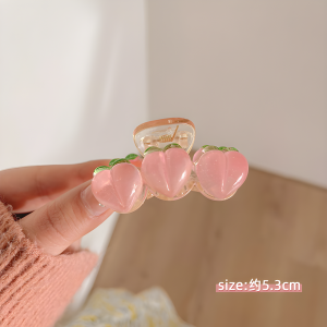 JH Jepit rambut korea bentuk ikan hiu warna pink bahan resin untuk wanita jedai hair clip aksesoris