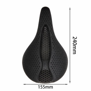 New 155mm 3D printed bicycle saddle carbon fiber guide rail Ti Power patented material comfortable road bicycle mountain bike MTB seat comfortable honeycomb cushion breathable