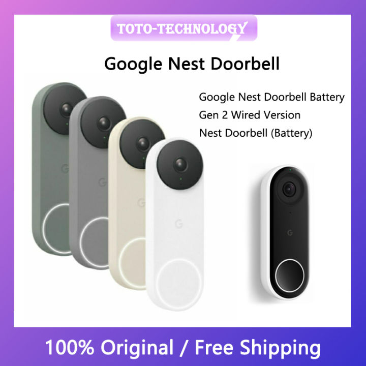 Google Nest Doorbell (Battery) CCTV Door Bell Viewer Motion Detection