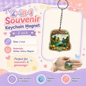VIETNAM Landmark Mini International Keychain Souvenir | Bag Charm Key Holder - baligya