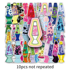 50PCS Lava Lamp Sticker Cartoon Creative Ins Style Graffiti Decoration Refrigerator Handbag Suitcase Computer Skateboard Waterproof Cross-Border Stickers