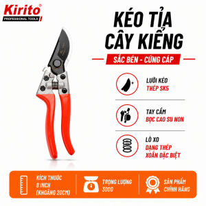 Kéo Tỉa Cây Kiểng Kapusi Cao Cấp 8 Inch (20cm) – Thép SK5 Sắc Bén Lưỡi Đen Cứng Cáp