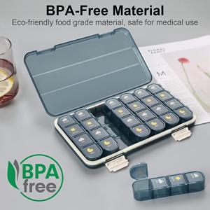 COD【Local Deliver】7 Days 28 Grid Medicine Organizer Medicine Box Pill Box Weekly Pill Storage Pill Case Container