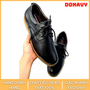 Giày nam da bò thật 100% kiểu cột dây donavy cao cấp đế cao su cực êm may quai chắc chắn hàng chất lượng cao d.gtt
