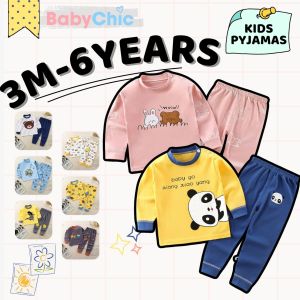 ชุดนอนเด็กแขนยาว ลายการ์ตูน เหมาะกับเด็กอายุ 3 เดือนถึง 6 ปี【TAOXIAOMU】