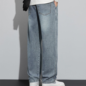 กางเกงยีนส์ผู้ชาย กางเกงขายาว ซิปเอวด้านข้าง กักเก็บความอบอุ่นได้ดี กางเกงลําลอง สะดวกสบาย ฝีมือประณีต มีสไตล์และหรูหรา