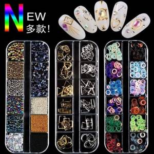 UCORP Nail Art Decor Rhinestone Glitter Crystal Gems Bow Snowflake Acrylic UV Polish 3D Tips