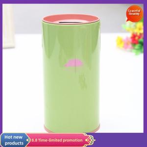 Graceful 1PC Tinplate Round Animal Piggy Bank Color Piggy Bank Metal Coin Box Home Decoration Money Box
