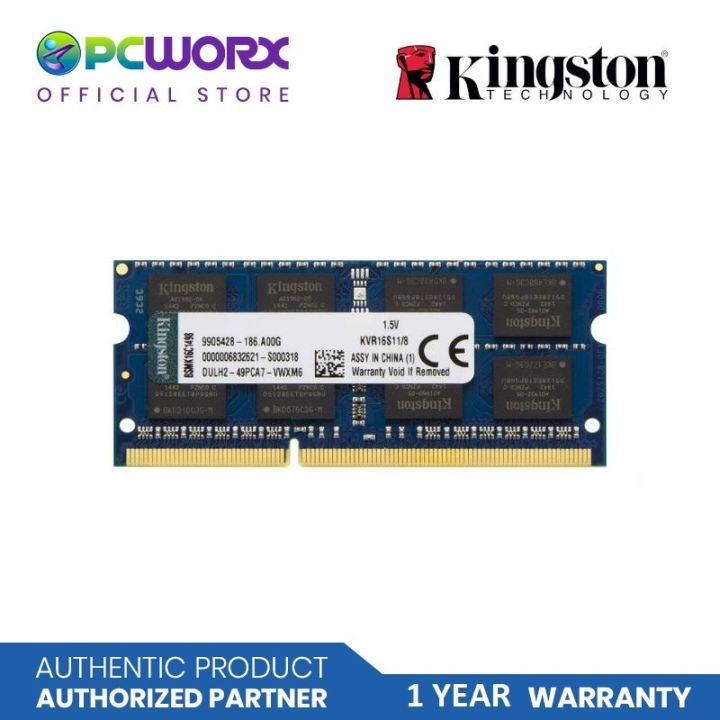 KVR16LS11/8 8GB 2Rx8 1G x 64-Bit PC3L-12800 CL11 204-Pin SODIMM | Lazada PH