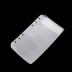 A6 Transparent Hand Book Bags 6 Hole / Zipper Pocket Binder A6 Transparan / Tempat Uang  PH C1105