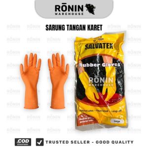 Sarung Tangan Karet Latex Janitor Cleaning Rubber Gloves SALVATEX