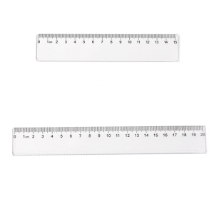 5 Pcs 15cm 20cm Plastic Ruler Straight Ruler Clear Ruler Measuring Tool Primary School Ruler Set School Office Supplies