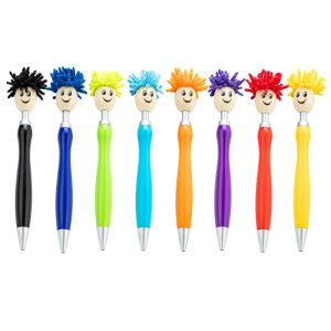 6pcs Smooth Writing Pen Mop Head Pen Pressing Pen 1.0mm Retractable Ballpoint Pen Gift Pen for School Office