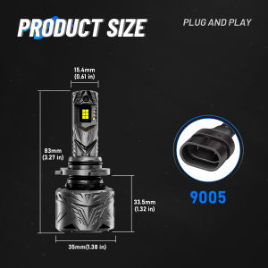 Novsight 1 Pair (2pcs) A500 N70 H4 H7 H11 9005 HB3 9006 HB4 240W/pair 50000LM high/low beam high beam LED headlight bulbs for Car white Color 6500k LED headlight kit