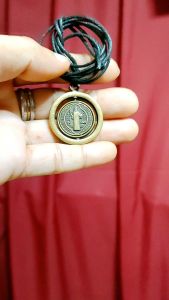 St. Benedict Turnable Antique 25Coin Medal Size Simple Necklace for Protection Against Evil