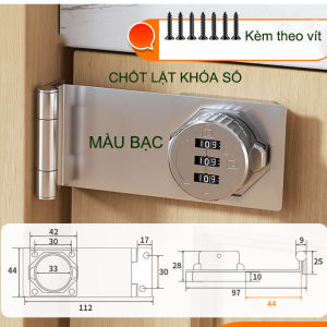 Chốt cửa lật khóa số góc 90 độ dùng cho hòm tủ ngăn kéo bàn cửa các loại