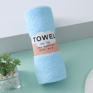 Plain Towel 35*75 High-Density Coral Fleece Towel Adult Face Towel Soft Thick Water-Absorbing Quick-Drying Face Towel