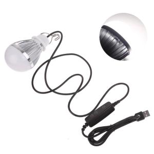 USB Bulb Portable LED 10W 5V Bulb Hanging LED Camping Bulb with 1.9m Cable on/off Switch Warm White /Cold White