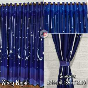 4 PCS PAKET HEMAT GORDEN JENDELA DAN PINTU KAMAR MINIMALIS AESTHETIC SMOKRING 10 RING LEBAR 110 TINGGI 220