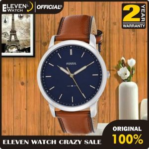 [Promo] Jam Tangan Pria FS 5304 / FS5304 Minimalist Blue Dial Light Brown Leather Strap Original Garansi 2 Tahun [✔COD][100% Authentic] [COD]