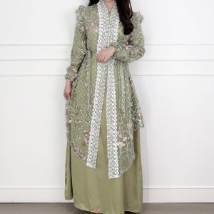 SV 6403 - Elliorr Kaftan | Silvervogue | Gaun Brukat Lace + Sateen Pakaian Wanita