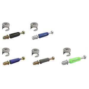 100Pcs Eccentric Wheel Cabinet Lock With Self Tapping Screws for Sturdy Furniture Construction and Repair Tool