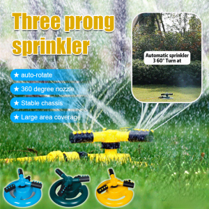 Garden Automatic Rotating Sprinkler Round Nozzle Chassis Plastic Garden Sprinkler