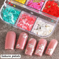 1 Kotak Bunga Sakura Bahan Resin Anti Air Untuk Dekorasi Nail Art DIY. 