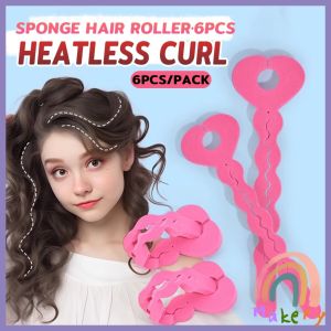Makery 6pcs per Pack Bendable Hair Curler Rods Curl Flexible Soft Sponge Hair Roller Tool