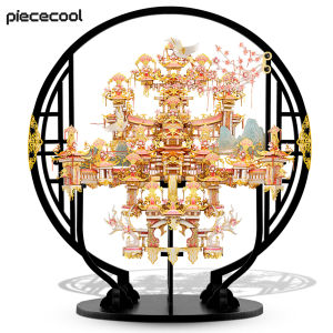 Piececool 3D Metal Puzzles for Adults Peachblossom Elfland Model Chinese Style Gift Arrangement Best Gift for Women