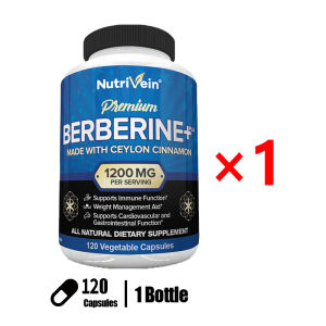 Berberine HCl and Organic Ceylon Cinnamon - 120 Capsules Supports a Healthy Immune System and Stress Response