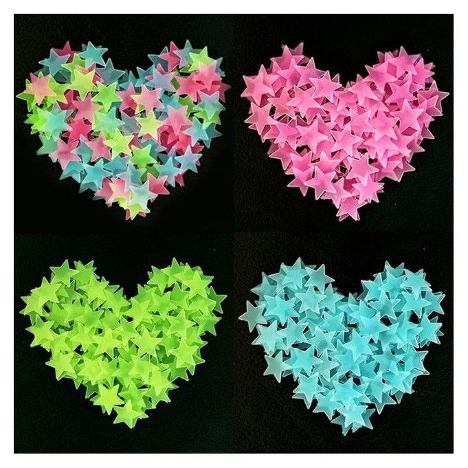 L4%20-%20R74%20Stiker%20Bintang%20Per%20100pcs%20/%20Stiker%20Dinding%20/%20Glow%20In%20The%20Dark%20/%20Stiker%20Dekorasi%203D%20-%20Image%208