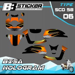 Decal Scoopy BISA HOLOGRAM Full Body Full Block Dekal New Fi 2017 2018 2019 Scd 58