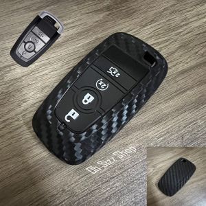 เคสรีโมท Ford Everest Next Gen 2023 ซิลิโคนลายเคฟล่าหุ้มรีโมทรถ (Kevlar Silicone Protective Case Car Remote Control Drop-Proof) Ford Key Case Ford Everest Ranger Wildtrak Raptor 2018-2023 Smart Key 2 3 และ 4 ปุ่ม