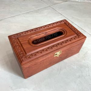 Hộp Gỗ Đựng Giấy Ăn Vuông --  trạm rơi