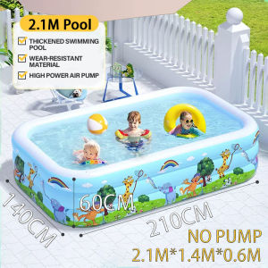 Kids Inflatable Swimming Pool 3-Layer Thickened Outdoor Family Play Portable Foldable Children Swimming Pool 115-305cm