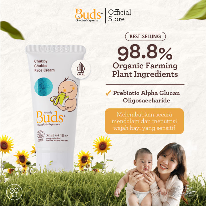 Buds Organics Chubby Chubbs Face Cream Lotion atau Krim Pelembab