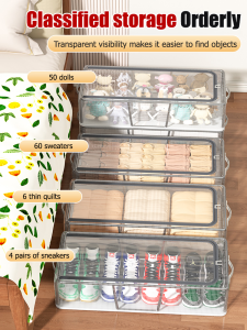 Foldable Storage Box Removable and Washable Storage Rack Space-saving Portable Hygiene Large Capacity