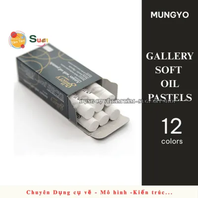 [ Sugi Art Shop ] Sáp Dầu Màu Trắng MUNGYO - Hộp 6 cây - OIL PASTELS Mungyo COLOR WHITE